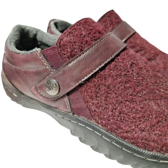 JBU by Jambu Slip On Shoes Faux Fur Lining Womens Size 9M Blakely JB17BLK05 Red - Picture 3 of 7
